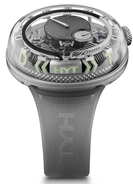 Review HYT H20 Time Is Fluid steel 251-AD-464-BF-RU Replica watch - Click Image to Close